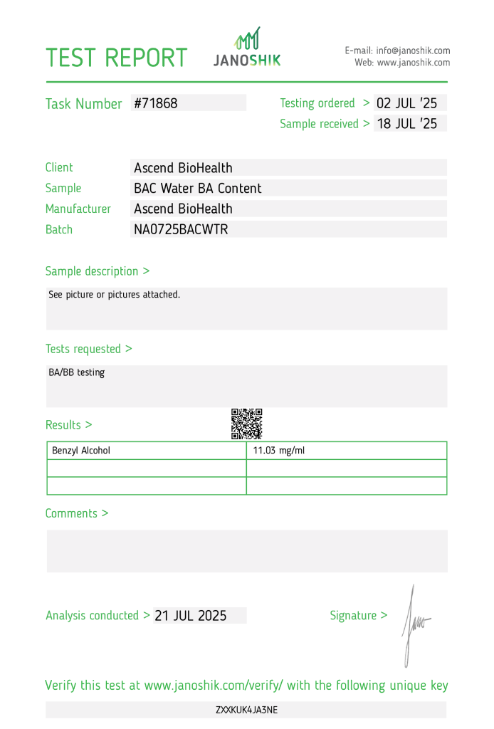 Certificate displayed by Regenixresearch
